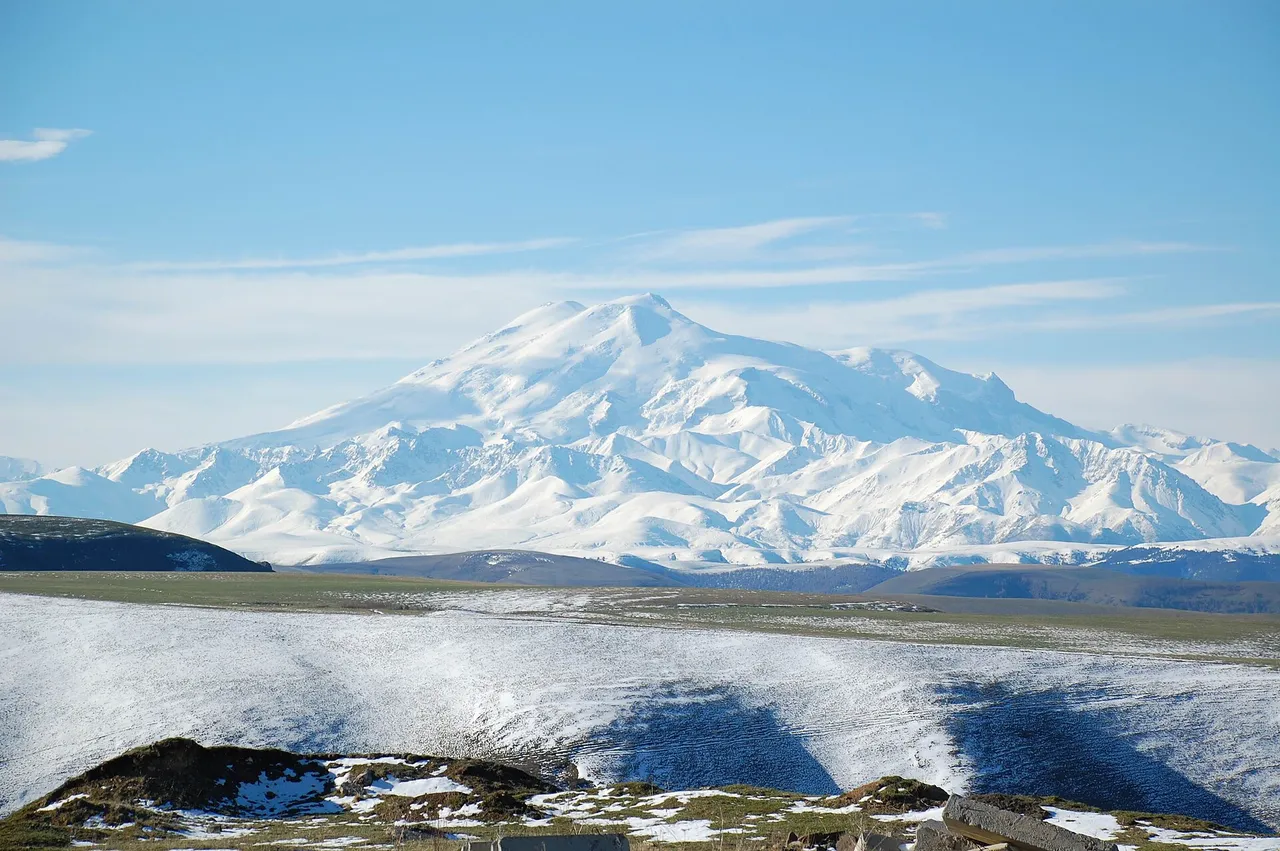 Mount Elbrus — the twin snow-covered peaks of Europe's highest mountain