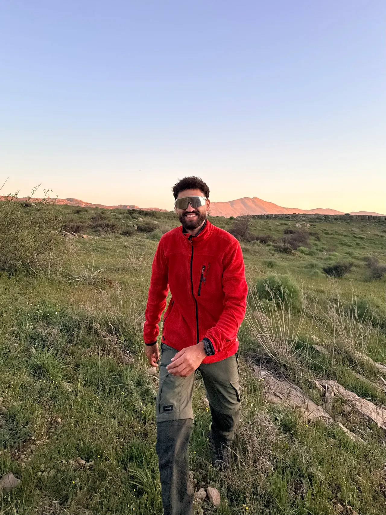 Record attempt — standing on the high plateau at golden hour